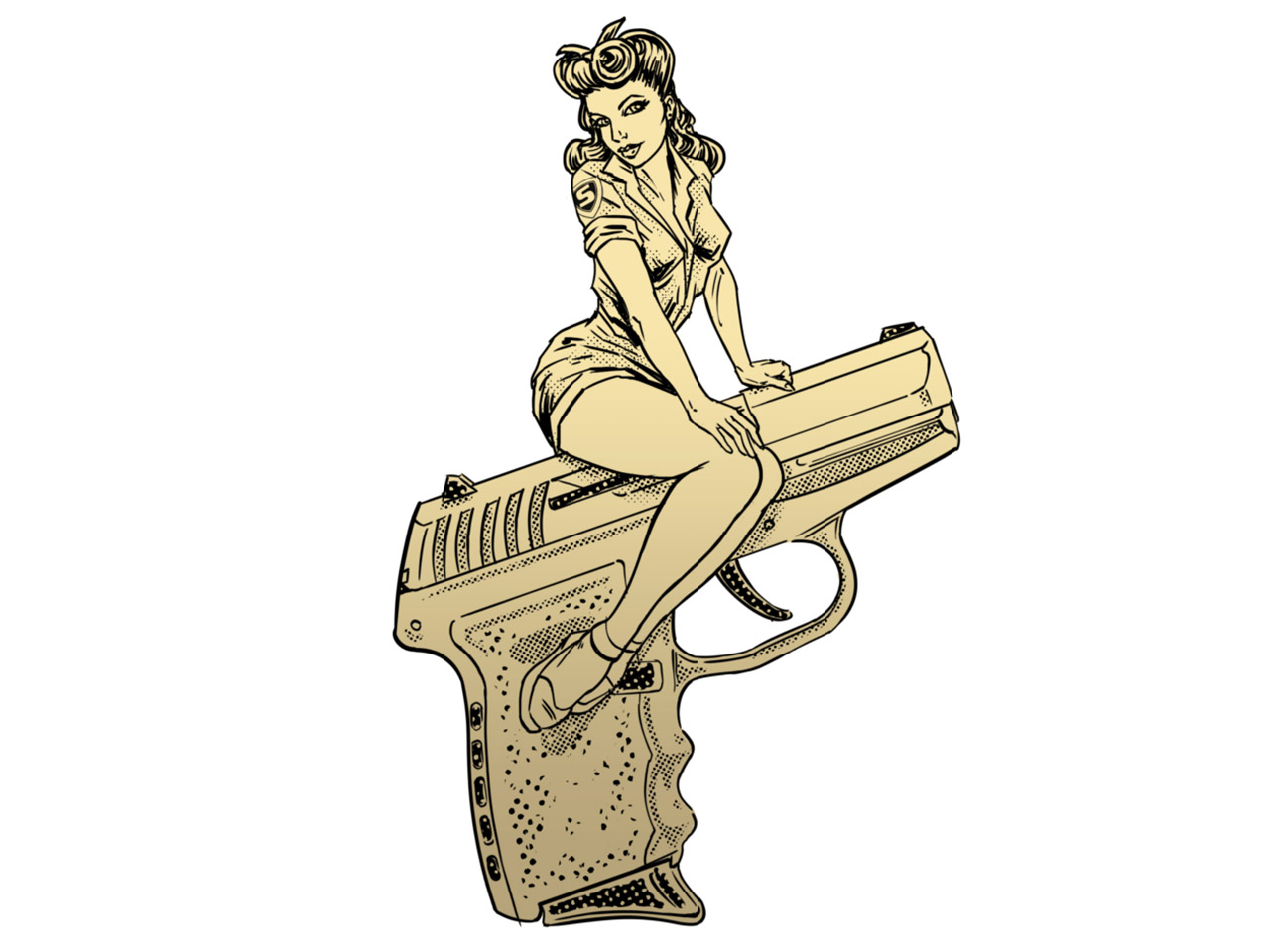 Pin-Up Girl Sticker - SCCY Store.