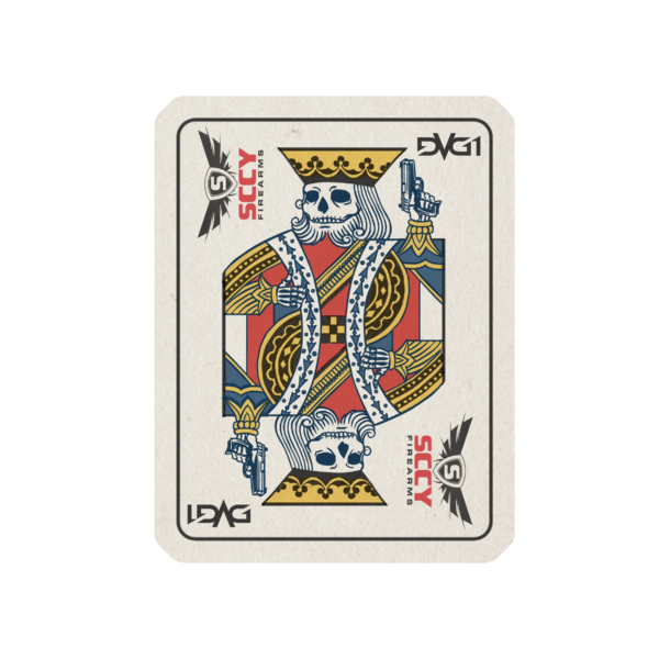 SCCY DVG-1 Playing Card Sticker - 3” x 4”