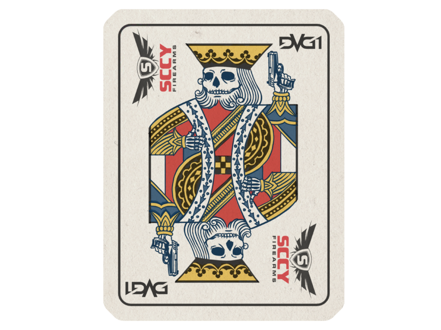 SCCY DVG-1 Playing Card Sticker - 3” x 4”